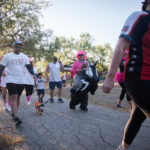 Dozens took part in the Pink Warrior Angels - San Antonio Team's inaugural Pink Warrior 5K at Southside Lions Park, San Antonio, Oct. 3. This event kicked off Breast Cancer Awareness Month and honored those who have fought hard with cancer. (photo by Kap Kim/Released)